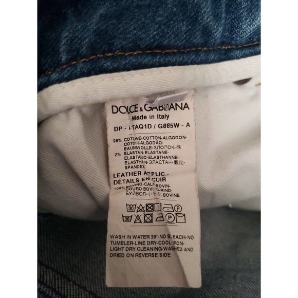 DOLCE & GABBANA Audrey Distressed Skinny Crop High Rise Jeans Sz IT 40 US 4 (D - Picture 5 of 8